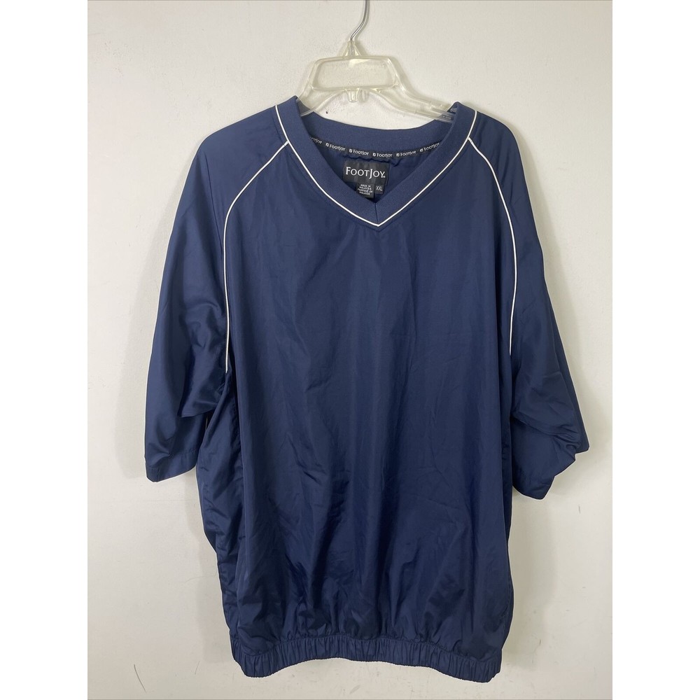 Footjoy Men’s Pullover Windshirt Golf Jacket Size XXL Navy Blue